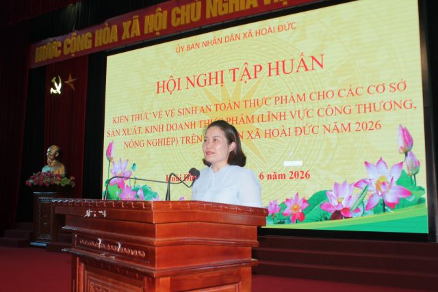 Xã Hoài Đức: Tập huấn kiến thức vệ sinh an toàn thực phẩm cho các cơ sở sản xuất, kinh doanh thực phẩm